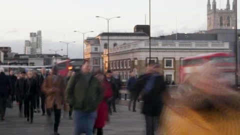 Pedestrians walking 스톡 동영상 102020247