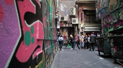 Pedestrians Walking in Melbourne 動画素材 8357663