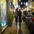 Pedestrians walking on sidewalk, POV of jealous wife following cheating husband 4k or 4k+ Resolution