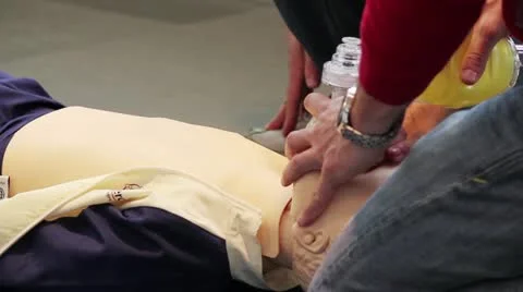 PEDIATRIC BASIC LIFE SUPPORT AND DEFIBRILLATION-008 Stock Footage 20501806