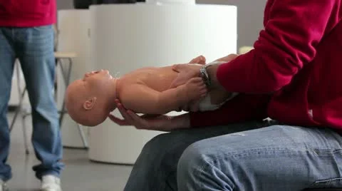 PEDIATRIC BASIC LIFE SUPPORT AND DEFIBRILLATION-004 Stock Footage 20501925