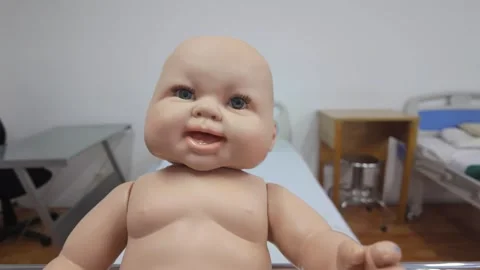 Pediatric mannequin for school practice Stock Footage 336344104