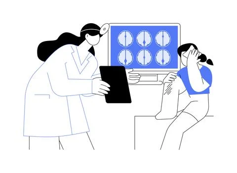 Pediatric trauma abstract concept vector illustration. Stock Illustration