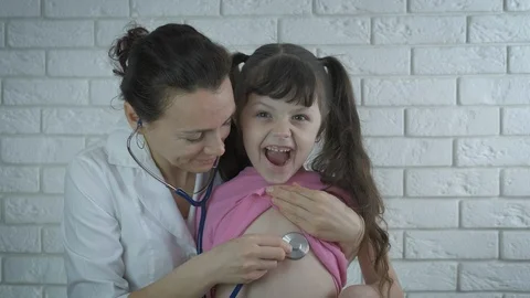 Pediatrician with a child. Stock Footage 126867737