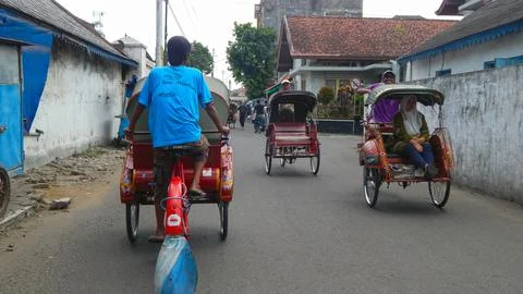 Pedicab in Solo 2 스톡 사진