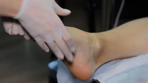 Pedicure, grinding heels Stock Footage 64570067
