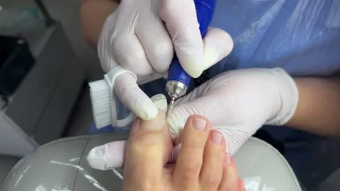 Pedicure master make hardware pedicure Stock-Footage 333496856