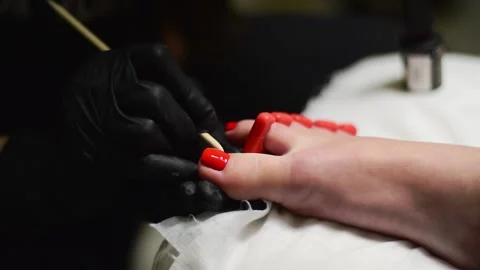 Pedicure process. Home salon. Stock Footage 143984293