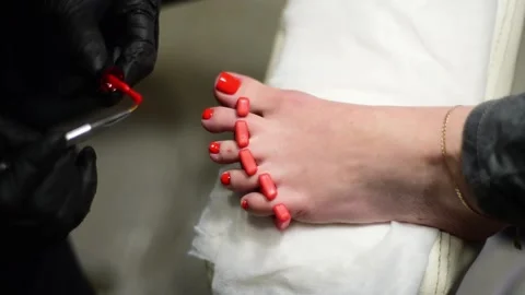 Pedicure process. Home salon. Stock Footage 143984297