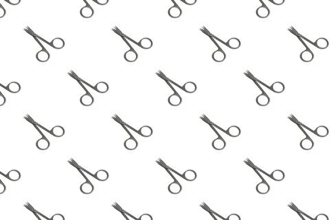 Pedicure scissors on a white background. The scissors pattern. Hard shadows Stock Photos