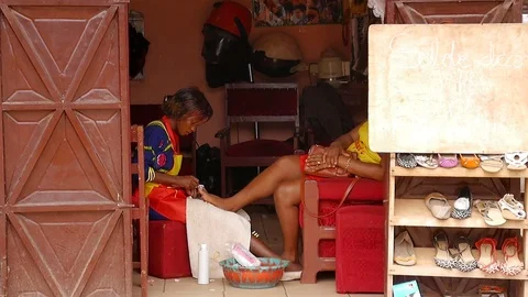 Pedicure shop Stock Footage 80606254