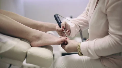 Pedicure in the spa salon Stock Footage 57302738