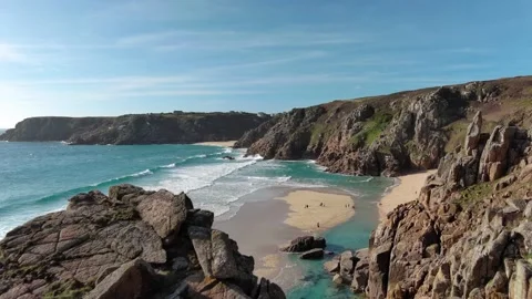 PEDN VOUNDER BEACH CORNWALL Stock Footage 234559332