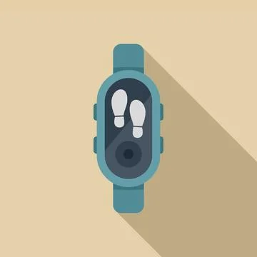 Pedometer app showing steps on smartwatch for health tracking Stock Illustration