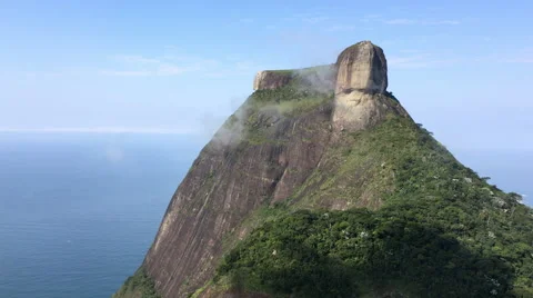 Pedra da Gavea in Rio de Janeiro on cloudy day 4k Stock-Footage 66831909