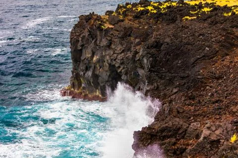 Pedras Negras viewpoint, So Miguel, Azores Islands. Miradouro das Pedras Negr Stock Photos