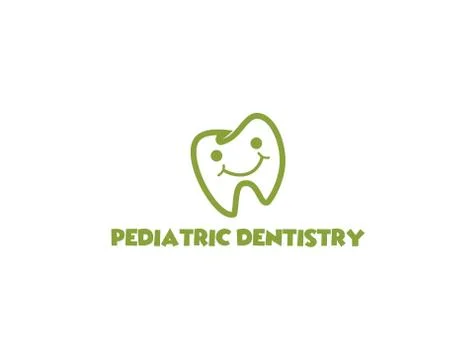 Pedriatic dentistry logo vector Illustrazione stock