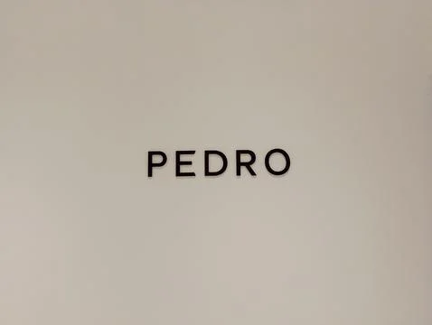 PEDRO Text on Plain Background Stock Photos