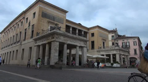 Pedrocchi Cafe, located on the same named square Stock Footage 67641566