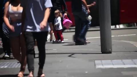 Pedstrians in the city. Stock Footage 81882558