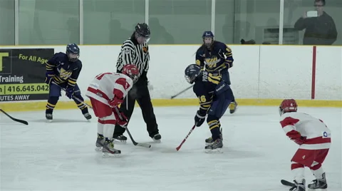 Pee Wee single A hockey game. 4K UHD Stock Footage 46148149