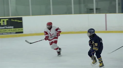 Pee Wee single A hockey game. 4K UHD Stock-Footage 46156149