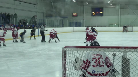 Pee Wee single A hockey game. 4K UHD Stock Footage 46160729