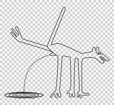 Peeing dog - territorial marking Stock Illustration