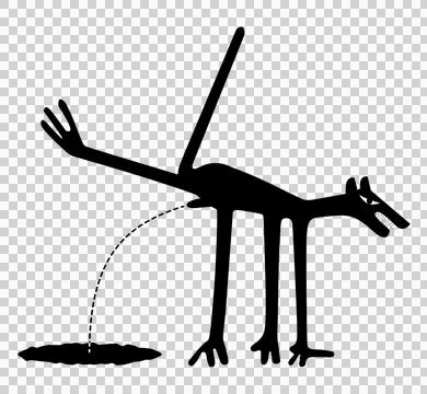 Peeing dog - territorial marking 库存插图