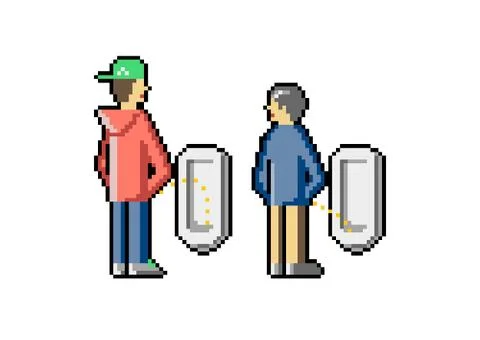 Peeing guys 스톡 일러스트