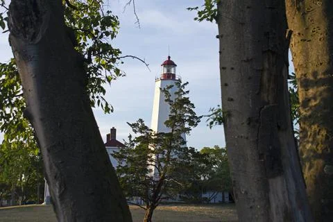 Peek-A-Boo with Sandy Hook Lighthouse -75 Stock Photos