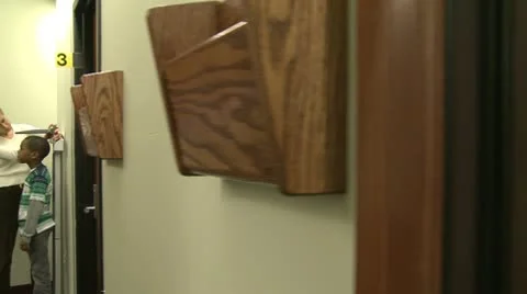 A peek at a busy doctor's office Stock Footage 10565722
