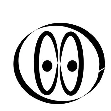 Peeking eye icon illustration Stock Illustration