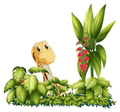 A peeking snake Stockillustratie