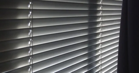 Peeking Through Blinds - Spying Stock Footage 85451074