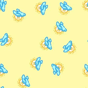 Peeking through clouds sun character vector seamless pattern Stockillustratie