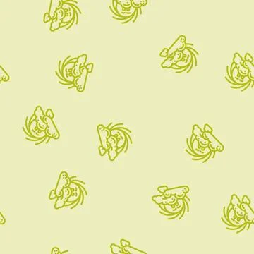 Peeking through clouds sun character line vector seamless pattern Stockillustratie