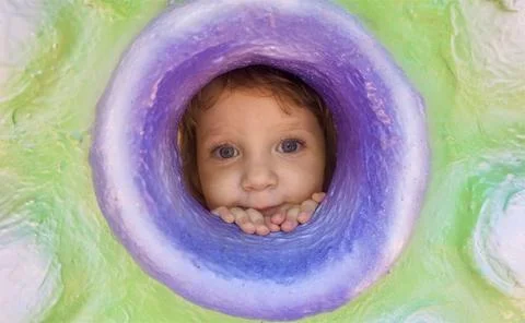 Peeking Through Colors. Stock Photos