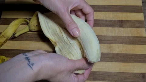 Peel Banana Stock Footage 164155683