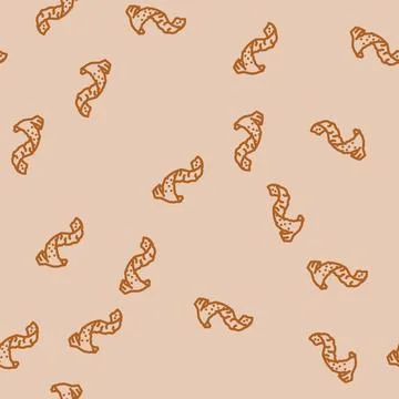 Peel clementine line vector seamless pattern Stock Illustration