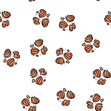 Peel of onion vector seamless pattern Illustration