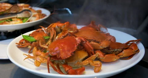 Peel shrimp Chef removes the shell and the legs of red shrimp. Peeling fresh Stock Footage 310789463