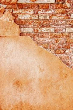 Peel texture. Old rough stone on cement pattern wall background. Vintage grun Stock Photos