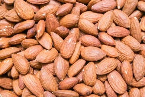 Peeled almonds background or texture Stock Photos