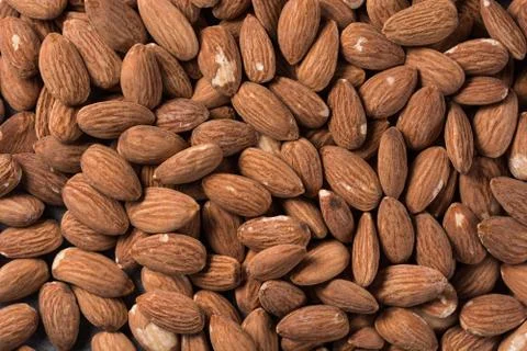 Peeled almonds close up 스톡 사진