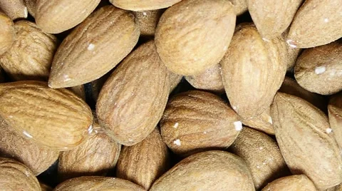 The Peeled almonds kernels Video stock 62315753