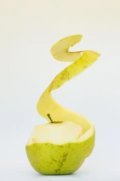 Peeled apple Stock Photos