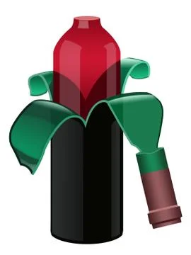 Peeled bottle Stock Illustration
