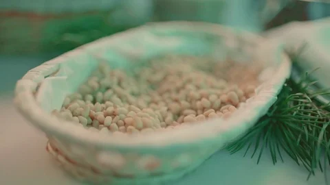 Peeled Cedar Nuts Stock Footage 82966773