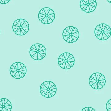 Peeled clementine slice line vector seamless pattern イラスト素材